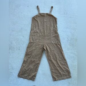 Brown linen jumpsuit